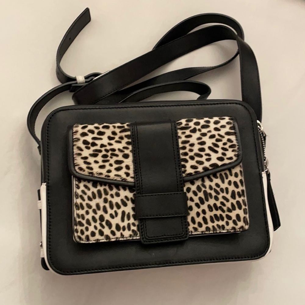 Sandro Cheetah Print Alexa Crossbody Bag